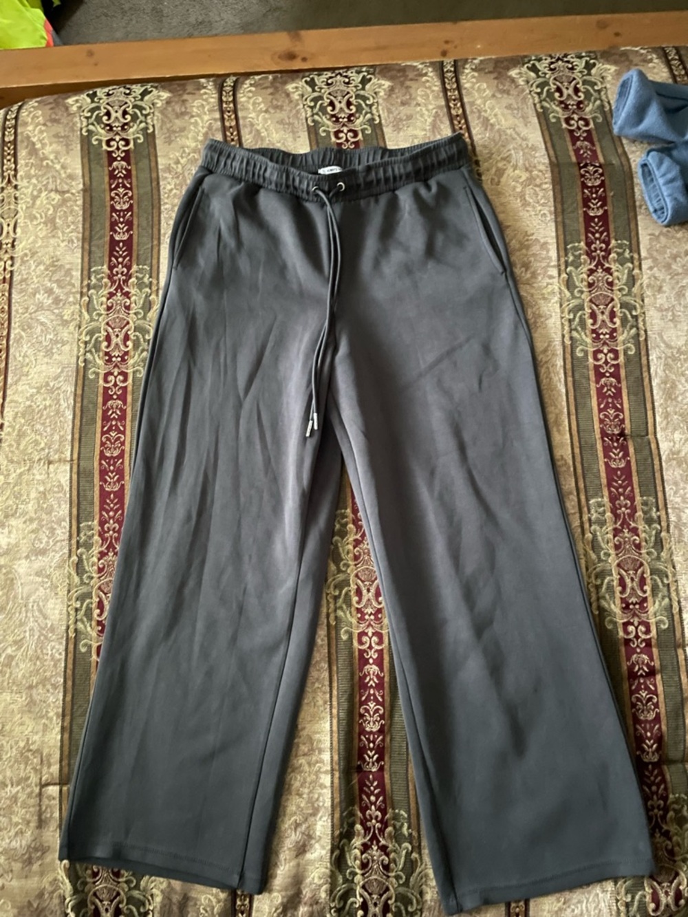 Always Charcoal Gray Wide-Leg Knit Pants - Picture 5 of 9